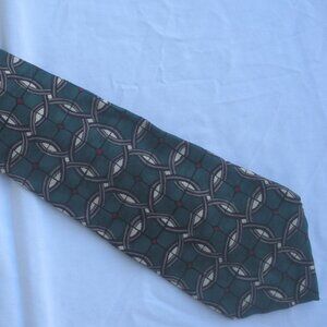Robert Talbott Tie Green + White Pattern
